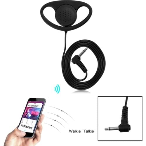 Hot New Comfortable Pin 3.5mm D Shape Listen Only Soft Rubber Earpiece Headset For Motorola Radio Anti Noise earphone