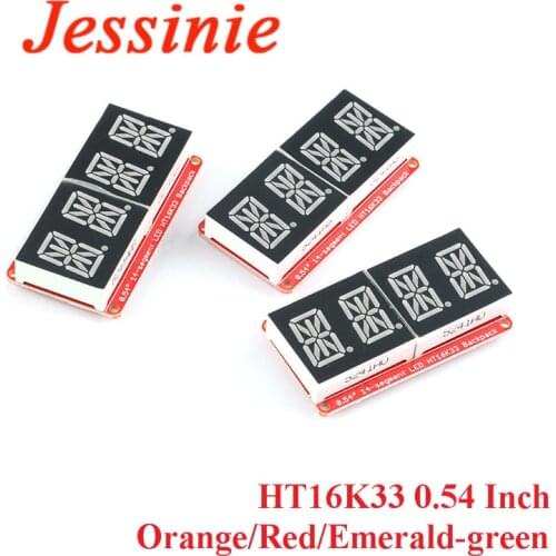 HT16K33 0.54 Inch 4 Bit Meter Digital Tube Module LED Display IIC I2C Control Meter 3.3V 5V for Arduino Red/Green/Orange
