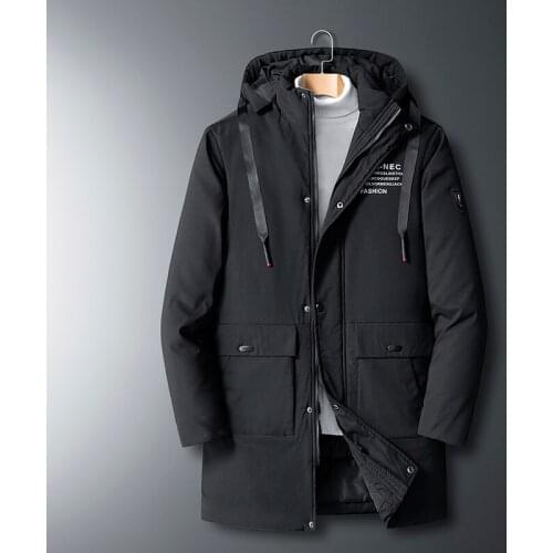 Men Clothing Fashion Winter Down Jackets 2021 Hooded Mens Long Coat Thick Warm Down Coats High Quality Male Winter Casual Parkas