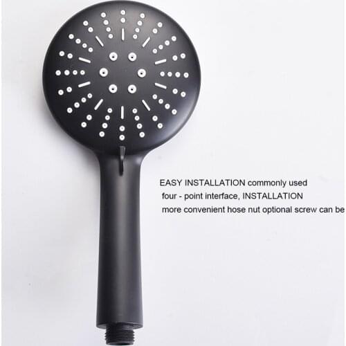 Free Shipping 3 Function Matte Black Hand Held Shower Head Wall Mounted Shower Set With Hose And Shower Holder Free Shipping