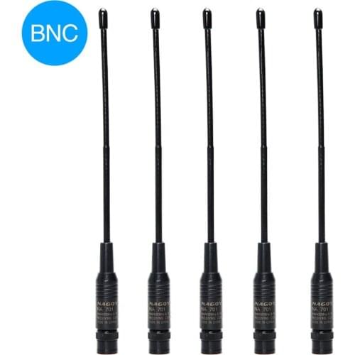 New Nagoya NA-701 BNC 144/430Mhz Dual Band High Gain Soft Antenna For ICOM Yeasu Kenwood Walkie Talkie Ham Two Way Radio