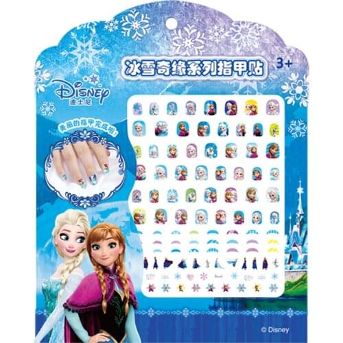 Genuine Large Disney Princess Frozen Girl Nail Sticker Waterproof Cartoon Childrens Nail Patch Toy
