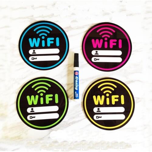 WIFI Password Board, Acrylic WIFI Logo Sticker, Free WIFI Zone Account Number Password Sign Sticker