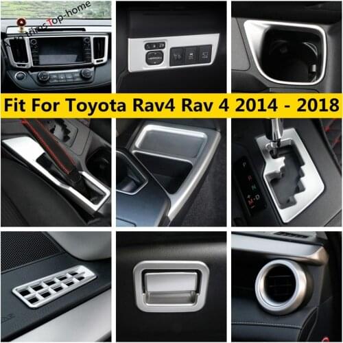 Dashboard Air AC Hand Brake EPB Button Water Cup Holder Panel Cover Trim Interior For Toyota Rav4 Rav 4 2014 - 2018 Accessories