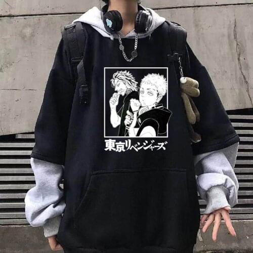 Harajuku Tokyo Revengers Hoodie Japanese Anime Men/women Funny Sweatshirt Cartoon Hip Hop Vintage Clothes Male Hoode