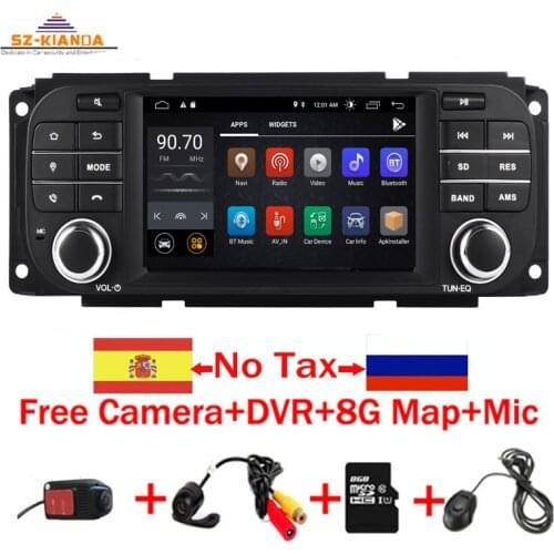In Stock 5" Android 10.0 Car multimedia player for JEEP Grand Cherokee Liberty Wrangler Dodge GPS Radio Stereo NO DVD Wifi 3G