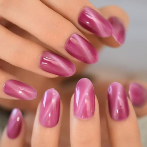 French Tip Gorgeous Ladies Fingernail Devorative Fasle Nails With Glue Tape Full Form Reusable Fake Nails Designer