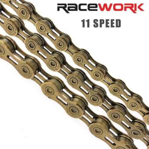 X11SL 11 Speed 116L Bike Chain RACEWORK MTB Road Bicycle Full Hollow Ultralight Chain 247g With Magic Buckle