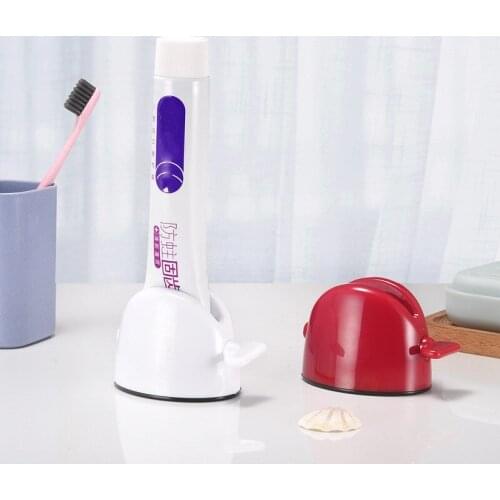1Pc 2 Colors Home Plastic Toothpaste Tube Squeezer Easy Dispenser Rolling Holder Bathroom Supply Tooth Cleaning Accessories