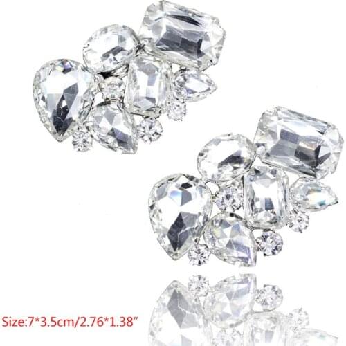 2pcs Shoe Clip Wedding Shoes Decoration DIY Clothing Women High Heels Buckle Clips Rhinestone Fashion Decorative 5 Types