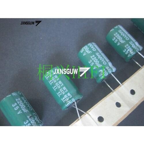 20PCS Original SANYO CZ 35V2200UF 16X25MM Green Aluminum electrolytic capacitors 2200uF/35v 105 degrees 2200UF 35V