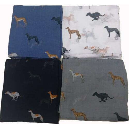 2020 New Houng Dog Print Scarf And Shawls Animal Print Scarves 2 Color Free Shipping