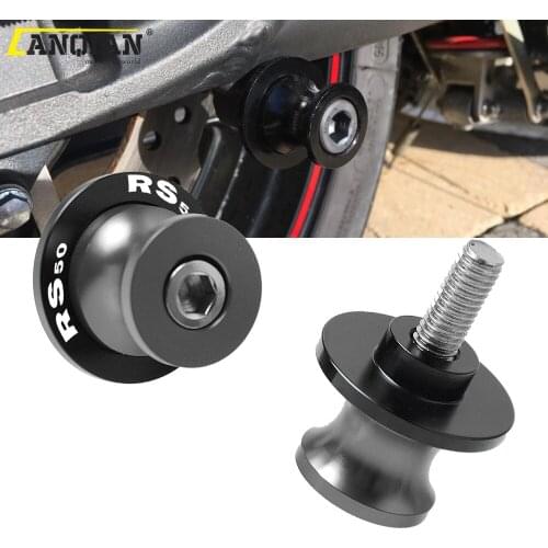Motorcycle Accessories 6mm Swingarm Sliders Spools Stand Bobbins CNC Aluminum For Aprilia Rs50 2007-2013 2008 2009 2010 2011
