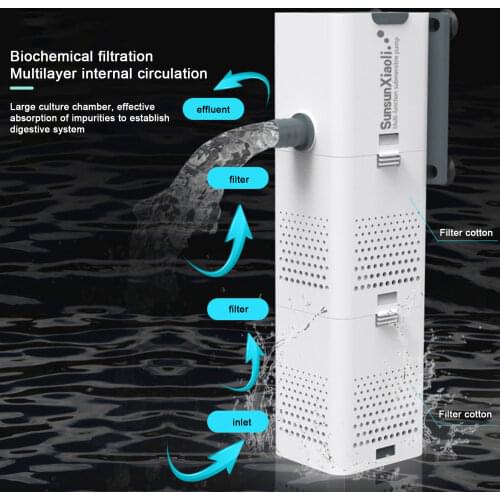 Aquarium Filter Pump Aquarium UV Lamp Built-in Water Purification And Oxygenation Internal Pump Aquarium Air Pump Wave Pump New