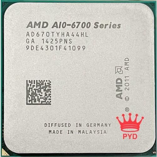 AMD APU A10 6700T A10-6700T 2.5 GHz Quad-Core CPU Processor AD670TYHA44HL Socket FM2 45W