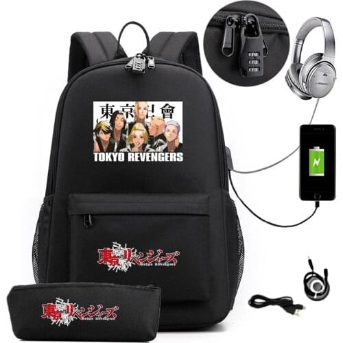 Anime Backpack Bookbag Cosplay Tokyo Revengers Travel Shoulder Bags Teens School Bags Pencil Case Satchel Work Leisure Bags