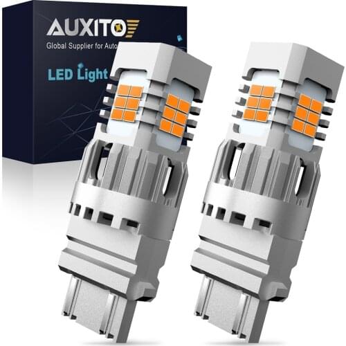 AUXITO 2x P27/7W T25 3156 P27W LED Canbus No Hyper Flash Turn Signal Lamp for Toyota Corolla Auris Avensis Hilux Camry Tundra