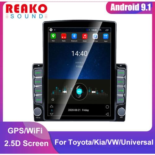REAKOSOUND 2 Din Android Car Radio 9.7" Tesla style Vertical 2.5D Screen For Car Panel Car Multimedia Player GPS Mirror link