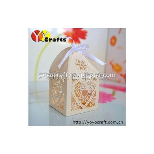 Free SHIPPING customizable paper laser cut wedding box free ribbon small wedding cake boxes