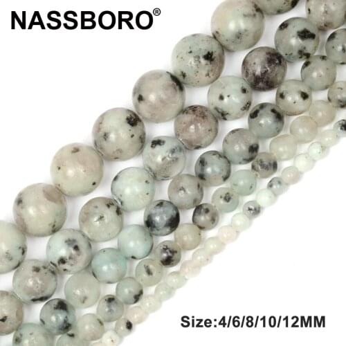 Fashion Natural Tianshan Blue Spot Stone Beads Round Charms Beads For Jewelry Making 4-12mm 15'' DIY Spacer Bead Jewelery Gifts