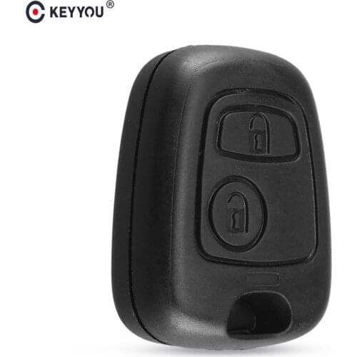 KEYYOU 2 Button Remote Key FOB CASE For Peugeot 107 207 307 407 406 806 Citroen C1 C2 C3 C4 C5