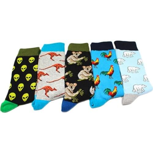 Stockings Foreign Trade Multi-pattern Personality Trend Mens Socks Wholesale Cotton Socks