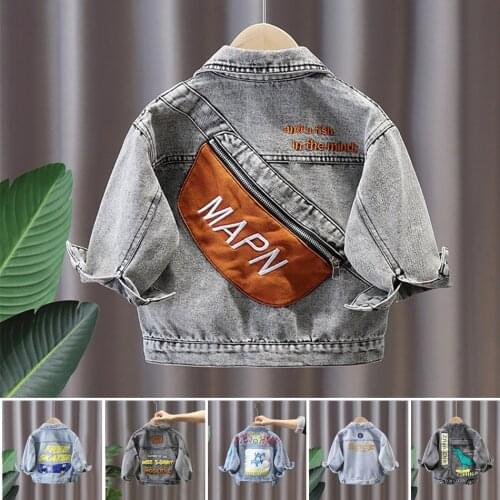 Kids Denim Jackets Girls Boy Cartoon Coat Embroidery Children Clothin Spring Autumn Jean Jackets Fashion Denim Chaquetas 2 8Y