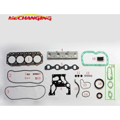 FOR ISUZU CAMPO KB TROOPER 2.5 D 4WD pickup 4JA1 4JB1 Metal Engine Parts Overhaul Package Full Set Engine Gasket 51017900