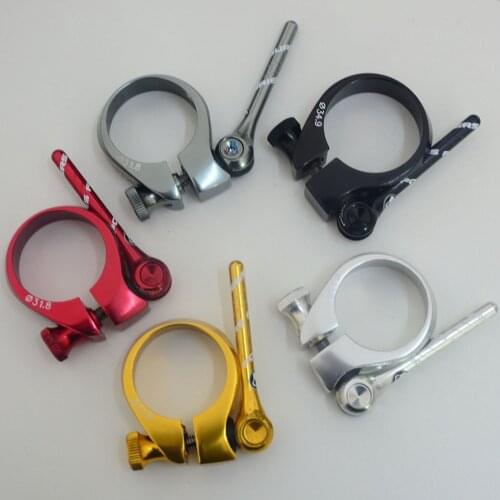 FOURIERS bicycle seatpost clamp CNC mountain bike road bike bicycle seatpost clamp aluminum super light quick release 31.8 / 34