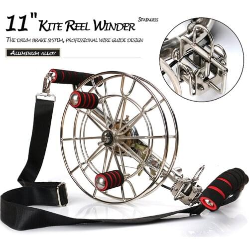 PROFESSIONAL 11" Big Kite Reel Line Winder Easy Control Hand Brake Outdoor Toys Kite Flying Fun Accessories