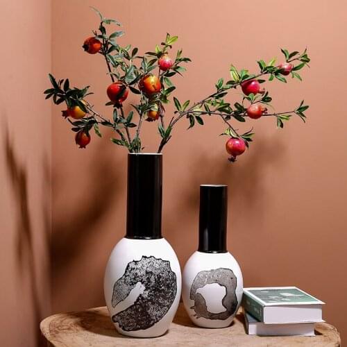 Nail-Shaped Ceramic Vase Simple Home Hallway TV Cabinet Hand-Painted Ink Flower Arrangement Dried Flower Ornaments