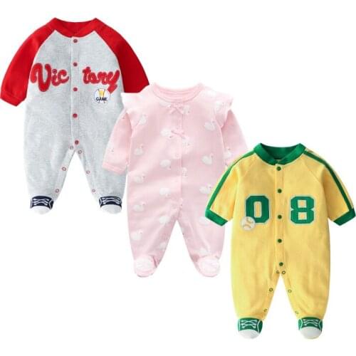 Baby Girl Rompers Long Sleeve Cotton Infant Jumpsuits 2019 Spring Autumn Toddler Romper Outfits Newborn Boys Clothes