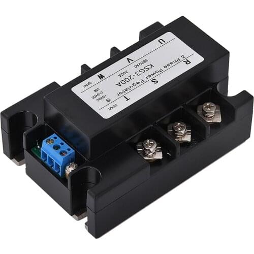 KSG3-200A Three-phase Solid State Relay Voltage Regulator Module 200A 4-20mA 0-5V to 380V AC Solid State Relay Power Regulator