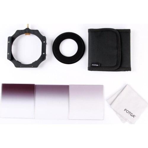 Fotga 4x4 100mm Square Filter Graduated ND2 ND4 ND8 + Holder + 77mm Adapter Ring