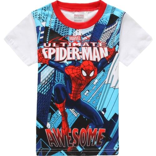Summer Avengers T Shirt Kids Boys Cartoon Short Sleeve Children Clothing Kids Girl Tshirts