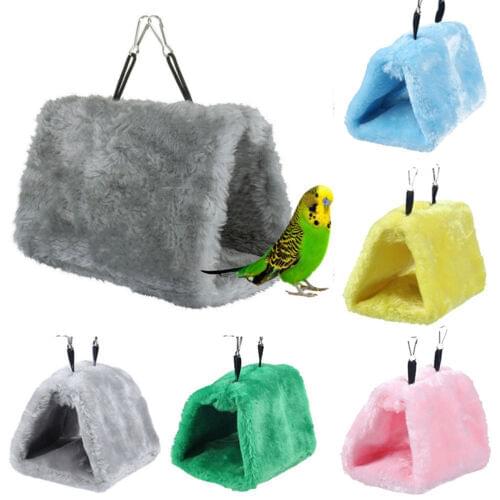 Fashion Newest Hot Sales Pet Bird Parrot Parakeet Budgie Warm Hammock Cage Hut Tent Bed Hanging Cave