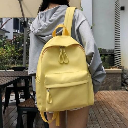 FUNMARDI 2021 Fashion Women Backpack High Quality Soft PU Leather School Bag For Teenager Girls Travel Bagpack Ladies Back Pack