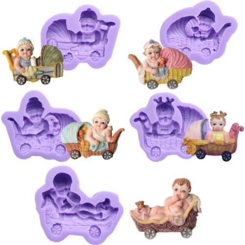 NEWEST Baby Fondant Mold Silicone Cake Decorating Tools Candy Chocolate Polymer Clay Molds Kitchen Baking Moulds 15340-344