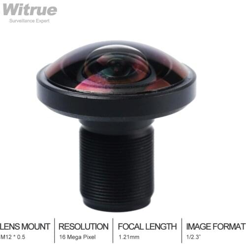 Fisheye Camera Lens 1.21mm 220 Degree 16 Megapixel 1/2.3" M12 Mount for GoPro Hero 4 3 Xiaomi Yi 4K SJCAM 360VR shooting