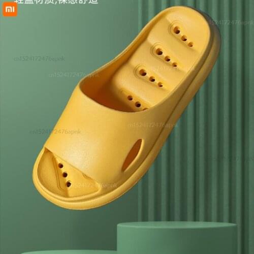 Xiaomi solid color bathroom leaking slippers, home bathing, non-slip, non-odorous feet, household foot feces sandals and slipper