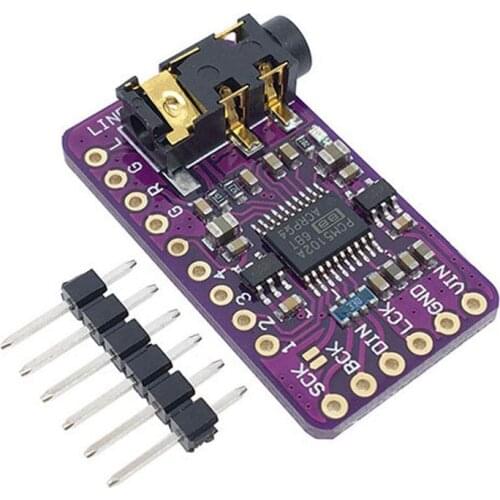 PCM5102 I2S IIS Digital Audio DAC Decoder Module Stereo DAC Digital-To-Analog Converter Voice Module for Raspberry Pi