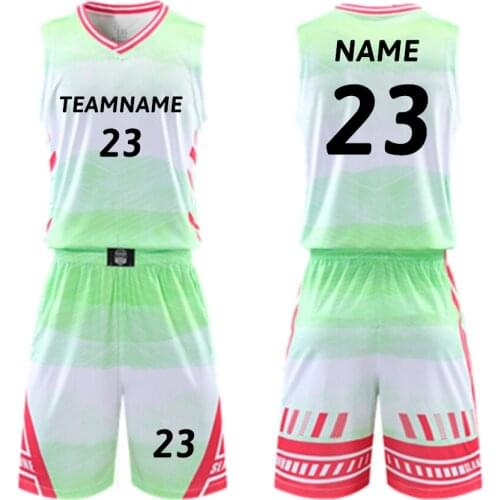 Kids Adult Basketball Jersey Set Women Men Basketball Shirt Shorts Child Kit Training Basketball Uniform Sports Suit Plus Size