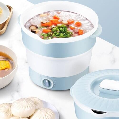 Portable Travel Camping Electric Cooker Water Boiler Folding Small Hot Pot Household Multi Cooker Multifunctional Cooking Pot