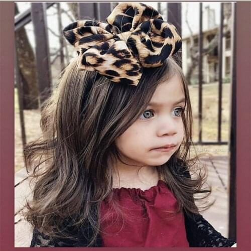 1 Pcs Baby Headband Bow for Girl Leopard Baby Girl Headbands for Newborn Toddler Turban Baby Hair Accessories