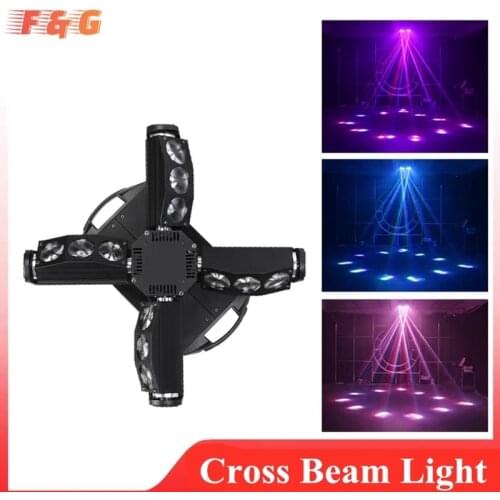 LED Stage Light Cross Beam Light Moving Head Dmx Control Beam, Used For Wedding DJ Club Disco Christmas Performance Effect
