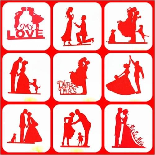 Cake Topper Wedding Red Party Supplies Bride And Groom Cake Topper Weeding Decoration For Weddings Mr Mrs Wedding Cake Topper