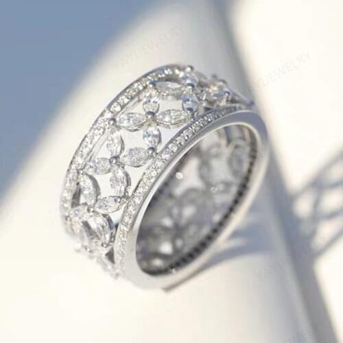 YaYI Jewelry Fashion Princess Cut Prong Setting White AAA Cubic Zirconia Silver Color Engagement Wedding Party Leaves Gift Rings