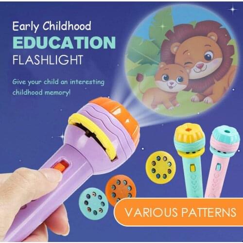 1Pcs Baby Story Machine Flashlight Projector Lamp Toy Childhood Early Toy Education Holiday Birthday Gift Dropshipping