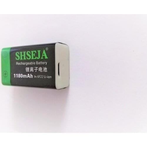 1180mAh micro USB 9 Volt li-ion Rechargeable Battery 6F22 9V Li ion Lithium Battery for RC Helicopter Model Microphone Toy
