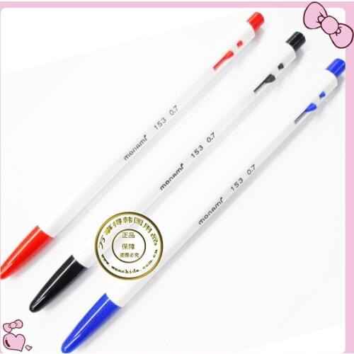 12pcs ballpoint pen write smoothly have three colors free shipping